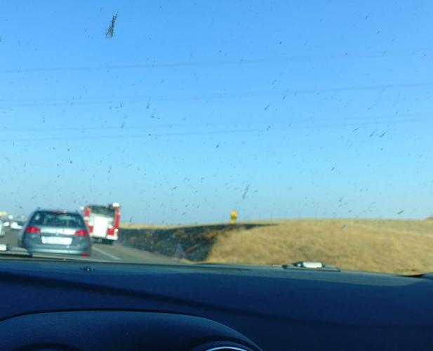 I-205 fire, tracy, commute