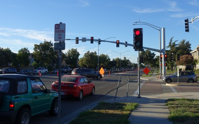 Intersection, construction, corral hollow, tracy, california