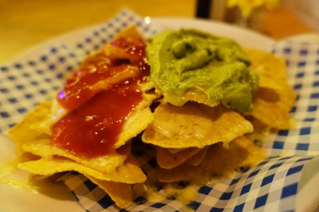 Nachos, Hotel Restaurant, guacamole, salsa, cheese, chips