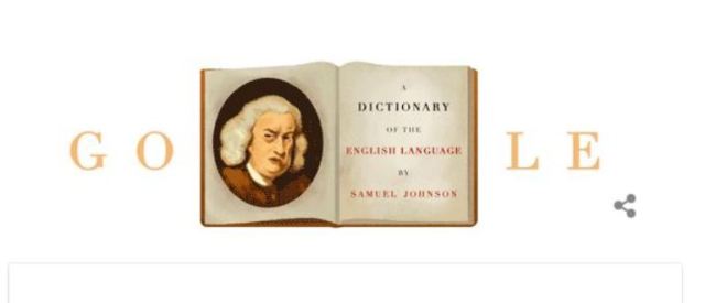 Google Doodle, Samuel Johnson, Dictionary of the English Language