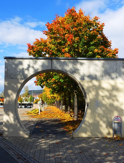 Jena park, circle, fall color, autumn