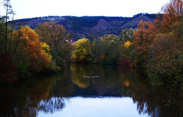 Saale River, Fall, Germany, Jena, Germany, Colorful trees