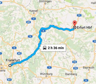 Frankfurt, Erfurt,ICE