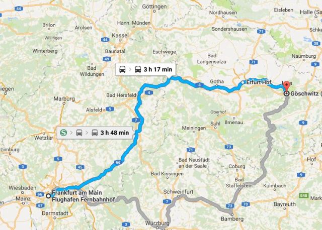 Frankfurt, Jena, Germany, Train Travel, ICE