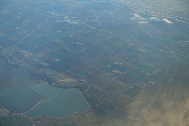 Patterson from the air. flying, overhead view