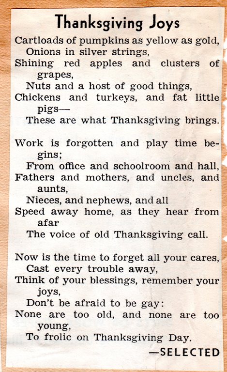 Thanksgiving Poem, pumpkins, apples, grapes, turkeys