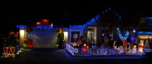 Inflatables, decorations, Colorful Holiday Display
