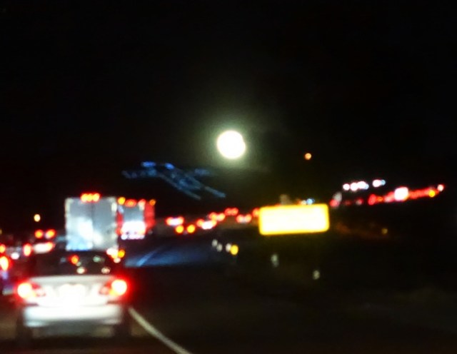 Altamont Pass, Moon, Full Moon, Traffic, Altamont Cross