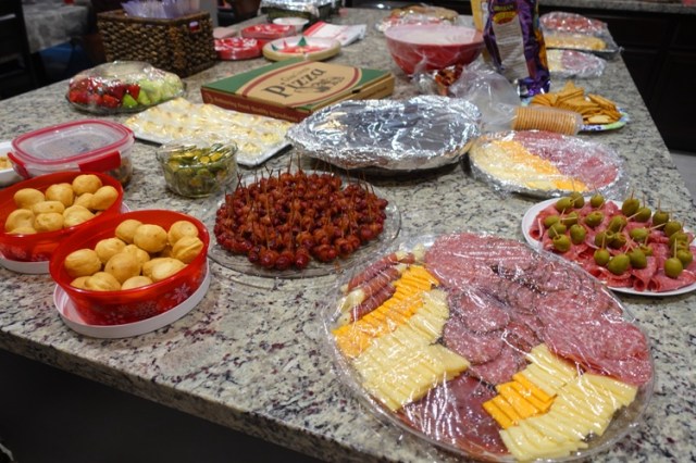 party time, finger foods, cheese, meats, bacon, yummy