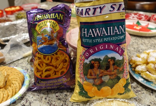 Hawaiian Chips, Onion Rings, Party food