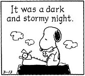 It was a dark and stormy night, Opening lines, peanuts
