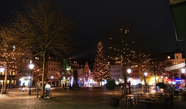 Jena Market Square, Jena, Germany, Winter Lights