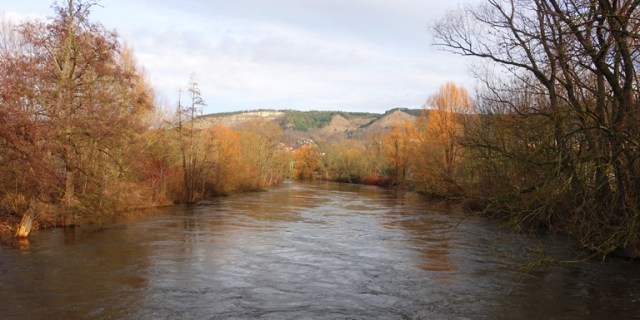 Saale River, Jena, Germany, Winter View