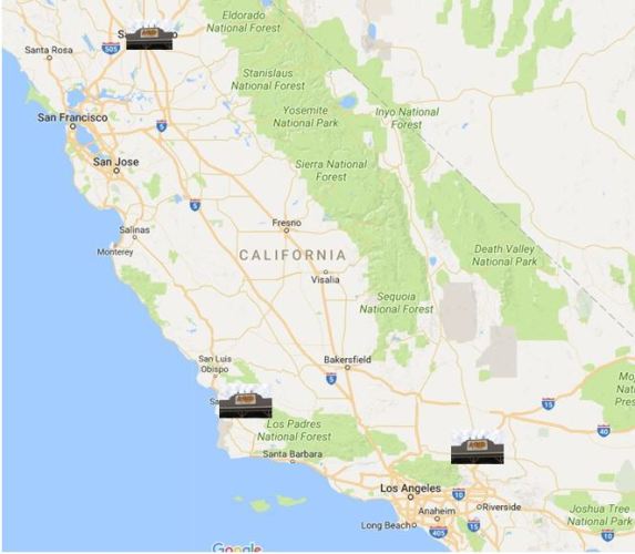 California Cracker Barrel, First Locations, Victorville, Sacramento, Santa Maria