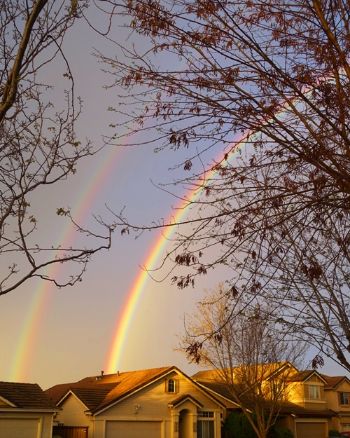 Double Rainbow, March Rainbow, Rainy Weather