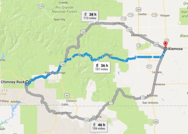 Chimney Rock, Alamosa, Colorado, Virtual Hike, Google Maps