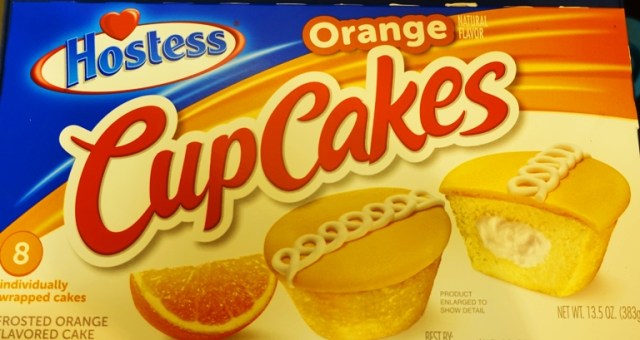 Hostess CupCakes, Snack Cakes, orange cupcakes, food