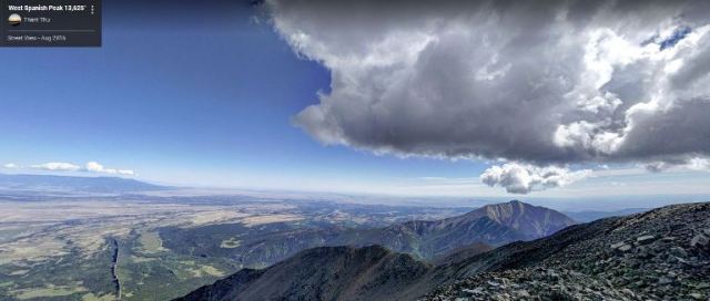 West Spanish Peak, Google Maps View, Spanish Peaks, Virtual Hike