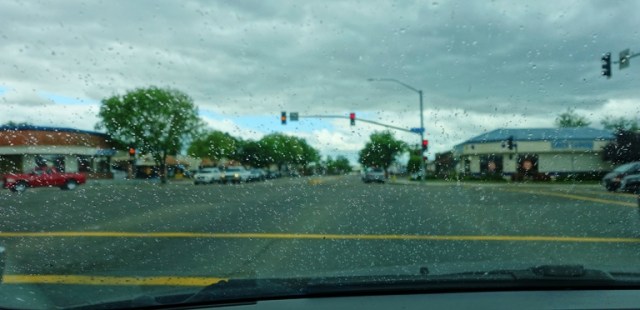Rain, Windshield, Tracy, California Spring Rain