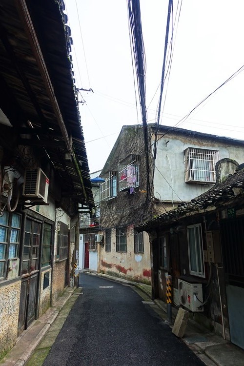 Small Street, Power LInes, Pudong, China