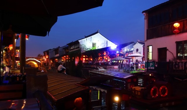 Suzhou Canal at night, Suzhou China, River Boats, Canal Boats
