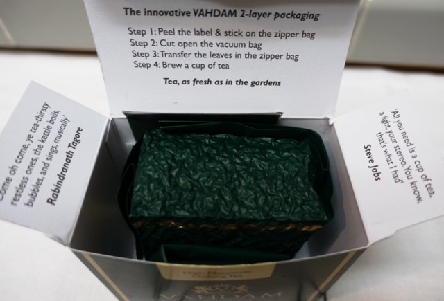 Vahdam Tea Packaging, Indian Tea, Innovative packaging