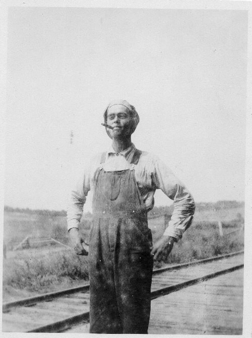 Railroad track, cigar, Uncle Ray, 1919 picture