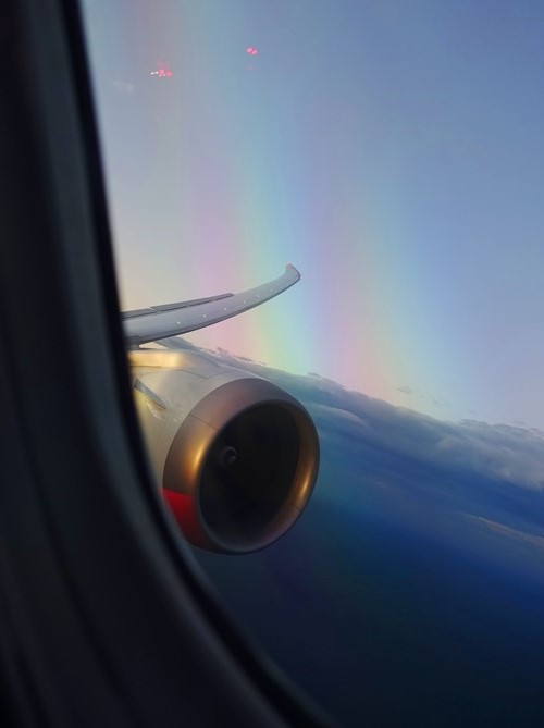 Wing of 787, Flight to Australia