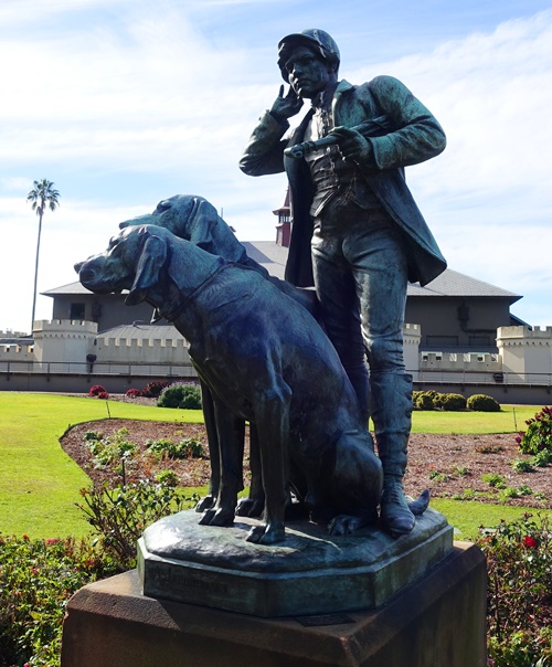 Huntsman and Dogs, Royal Botanic Gardens, Henri Jacquemart, Sculpture, Bronze