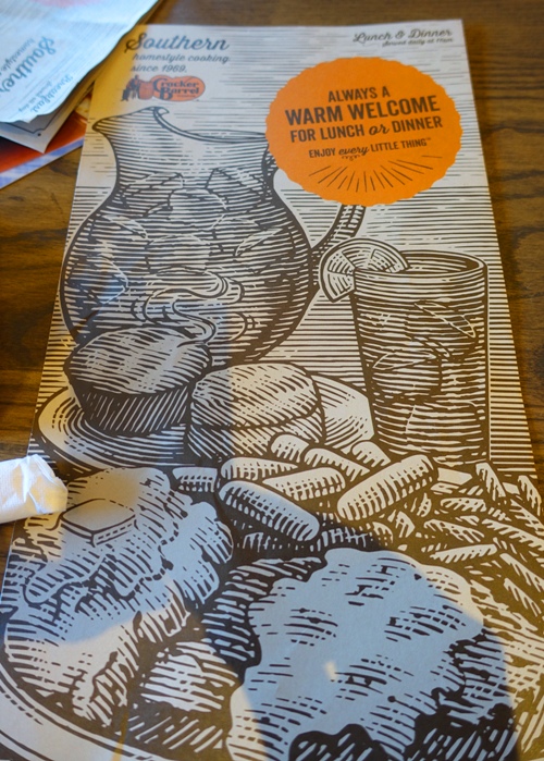 Menu, Cracker Barrel, Sacramento, California Cracker Barrel