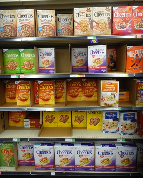 Cheerios Display, Cheerios Flavors, Cereal aisle, food