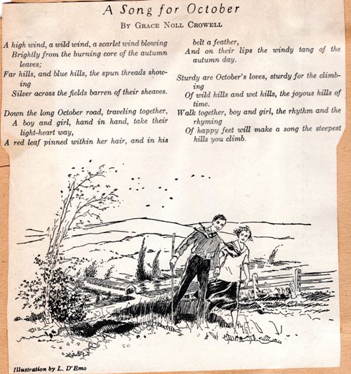A Song for October, Grace Noll Crowell, Poems