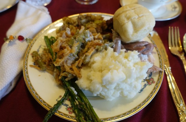 Plate of Food, Thanksgiving, Turkey and Trimmings