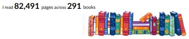 Books read, yearly total, good reads, bookshelf