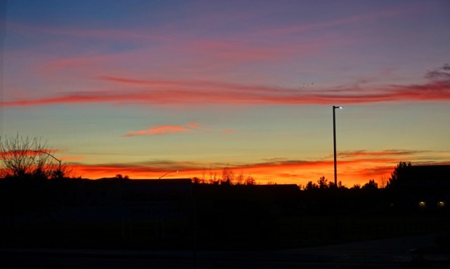 Sunset, evening walk, tracy, california