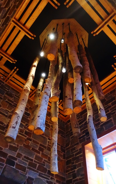 pole sculpture, Lazy Dog Restaurant, Dublin, California