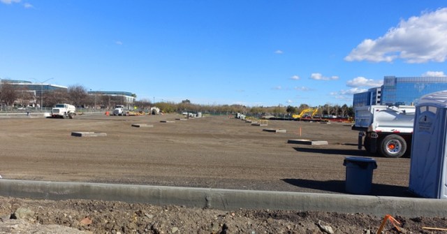Construction, parking lot, storm drains
