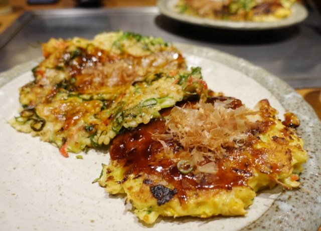 okonomiyaki, savory pancake, osaka, japanese food
