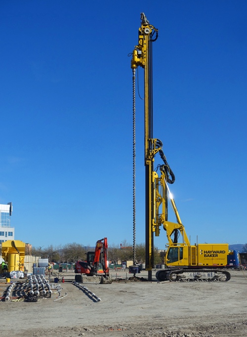Pile driver, turner construction, construction, Zeiss innovation center