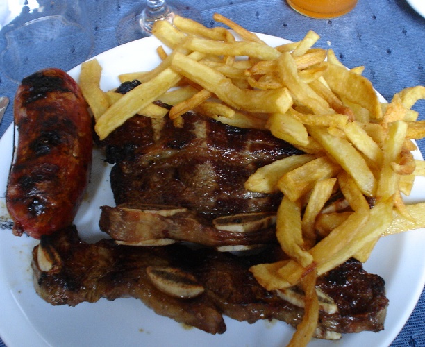 argentina, chips, fries, sausage, ribs