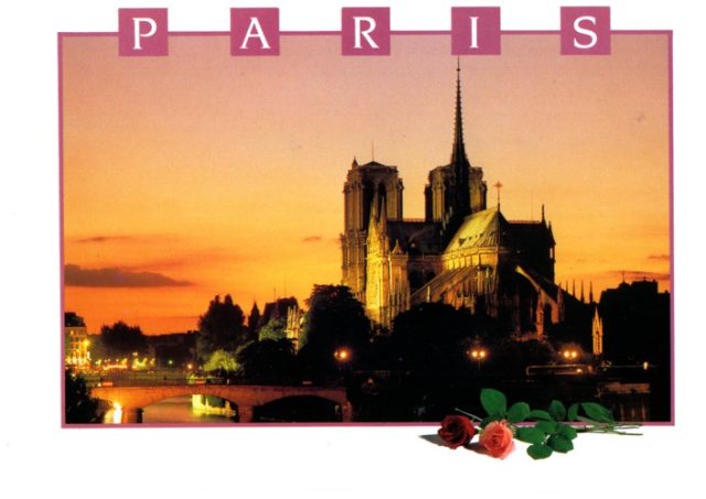 Notre Dame, Paris, Fire, Memories, Postcard