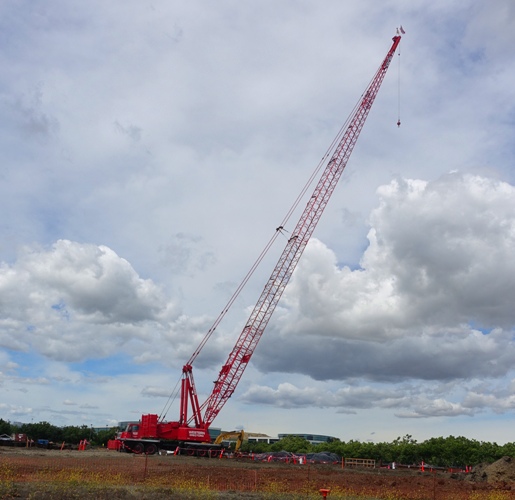 Big Crane, Red Crane, Zeiss Innovation Center, Dublin, California, Construction