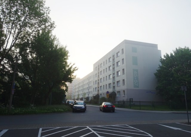 fog, morning, hotel, travel, lobeda, germany