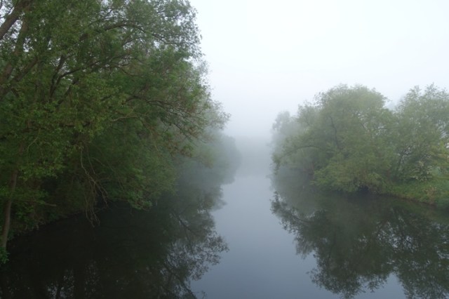 fog on river, valley, travel, morning