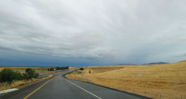 May rain, california, Interstate, On Ramp, rain clouds