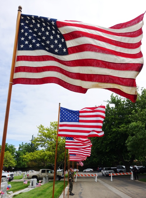 Memorial Day, Flags, Tracy California, Cemetery