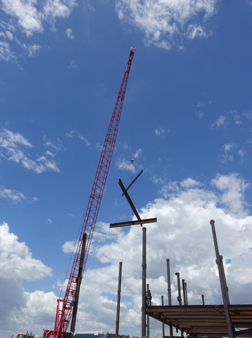 first steel, Zeiss Innovation Center, Dublin, California, Construction