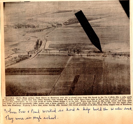 Hamburg, Iowa, Flood, Historic Flood, West Ditch