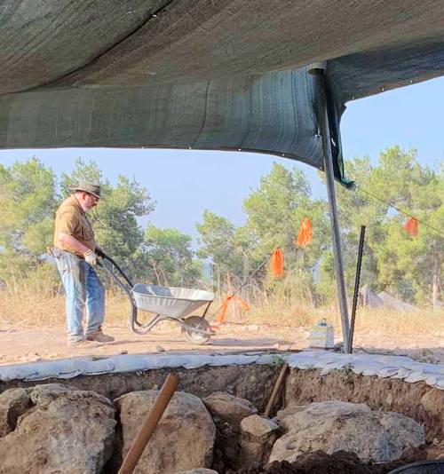 wheel barrow, balks, dirt, archaeology