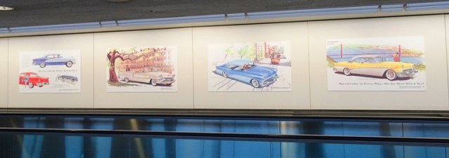 50s cars, SFO Museum, SFO, old cars